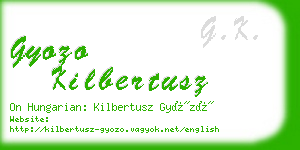 gyozo kilbertusz business card